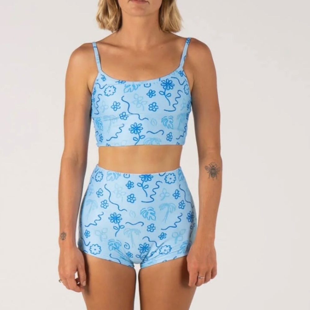 Inner Relm Confidence Top and Bottom, size medium, vintage blue